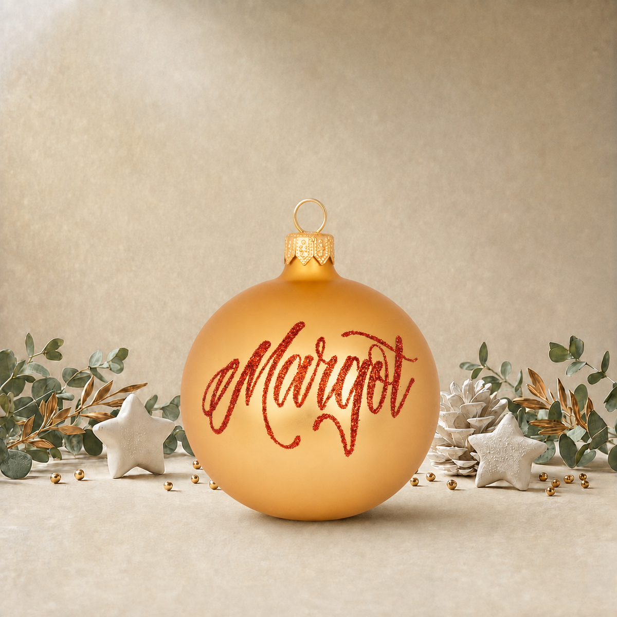 Medium Gold Plain Bauble front