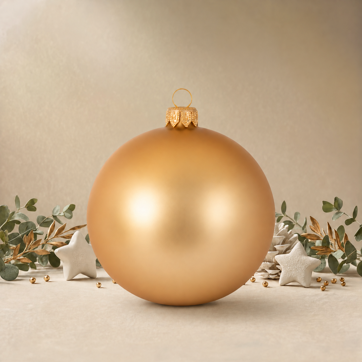 Large Gold Plain Bauble back