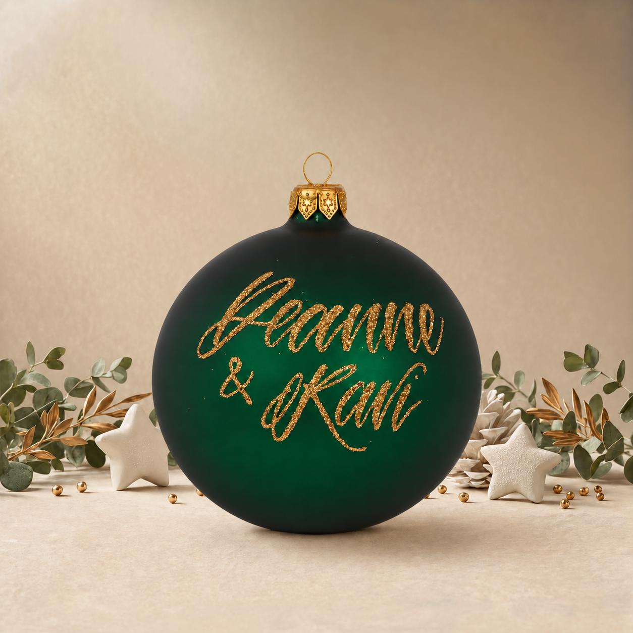Plain Green Bauble front