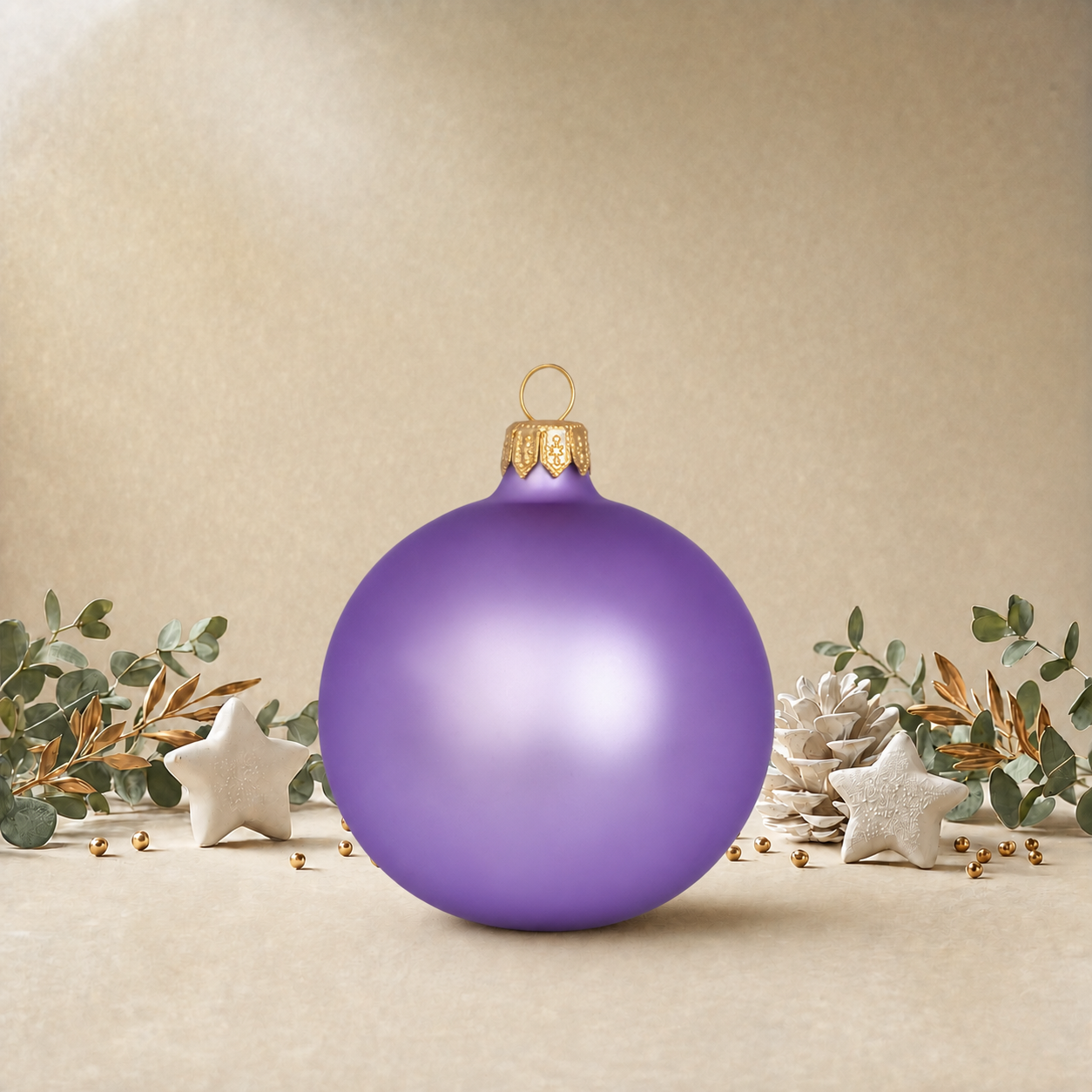 Medium Lavender Plain Bauble back