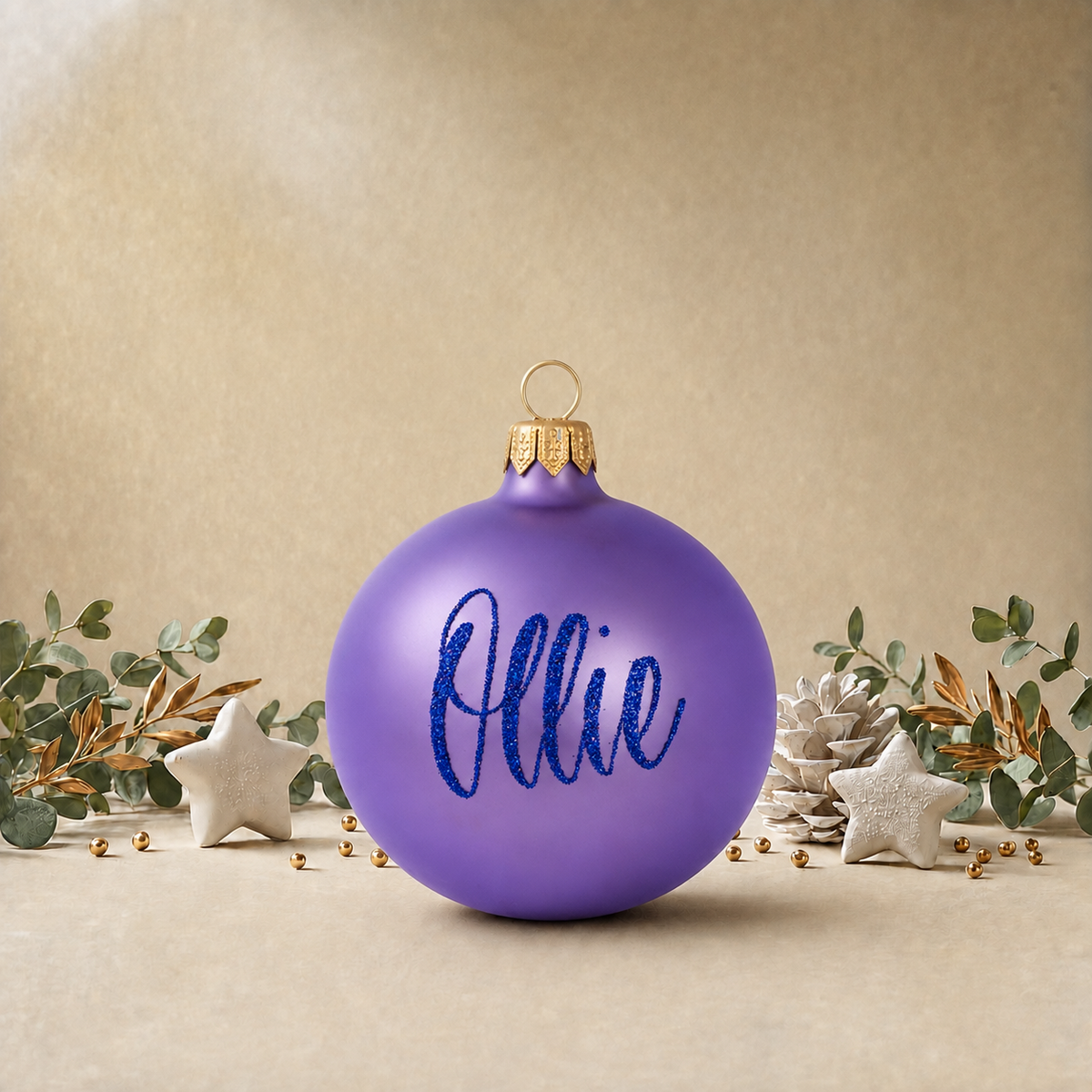 Medium Lavender Plain Bauble front