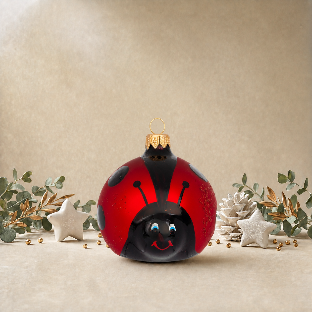 Ladybug with Huge Smile back