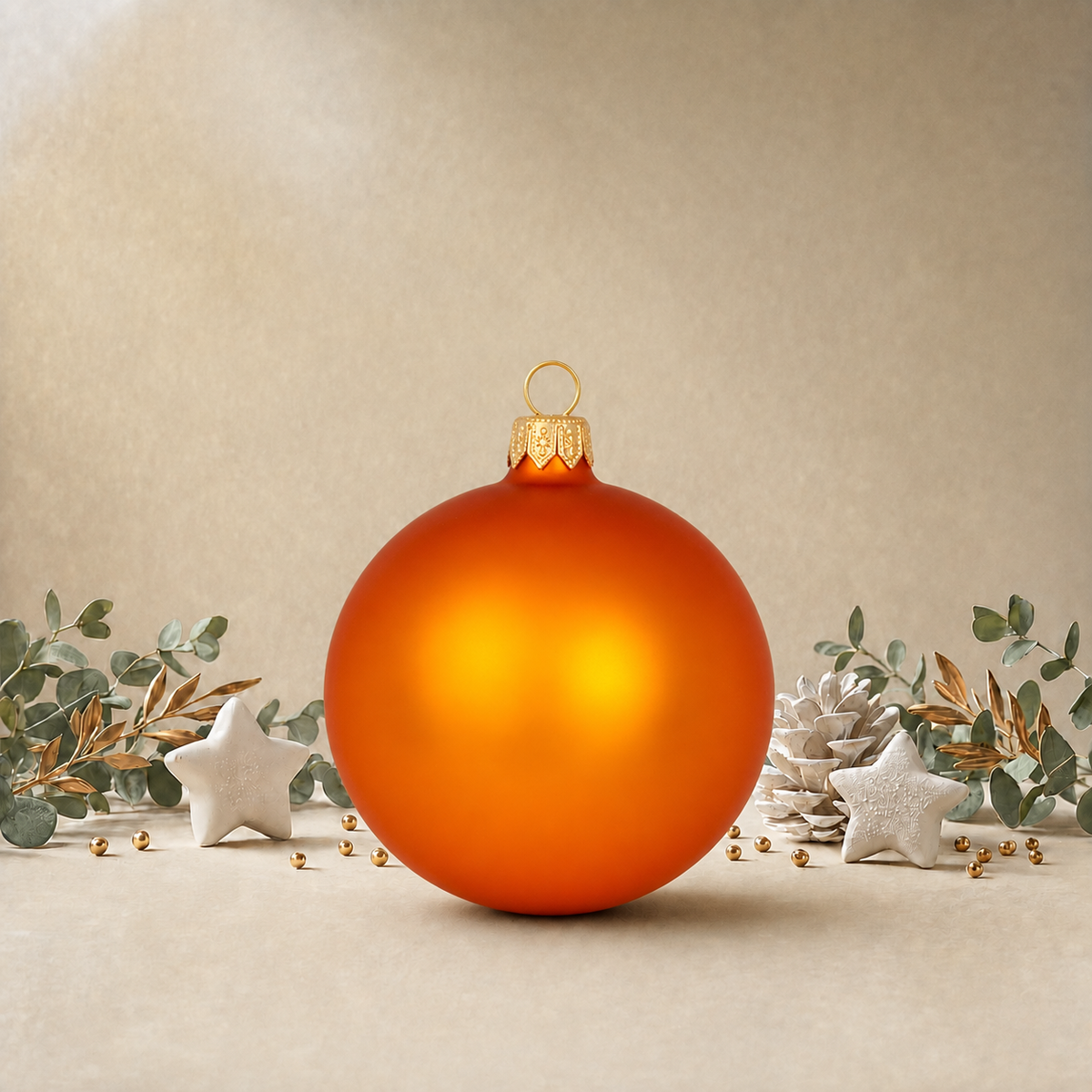 Orange Plain Bauble back