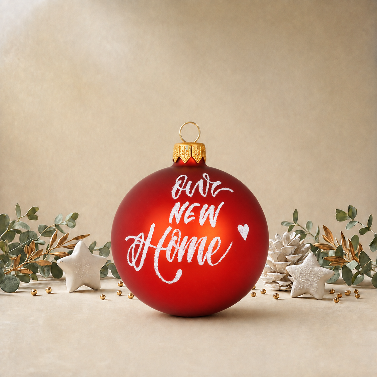 Red Bauble with Kangaroo front