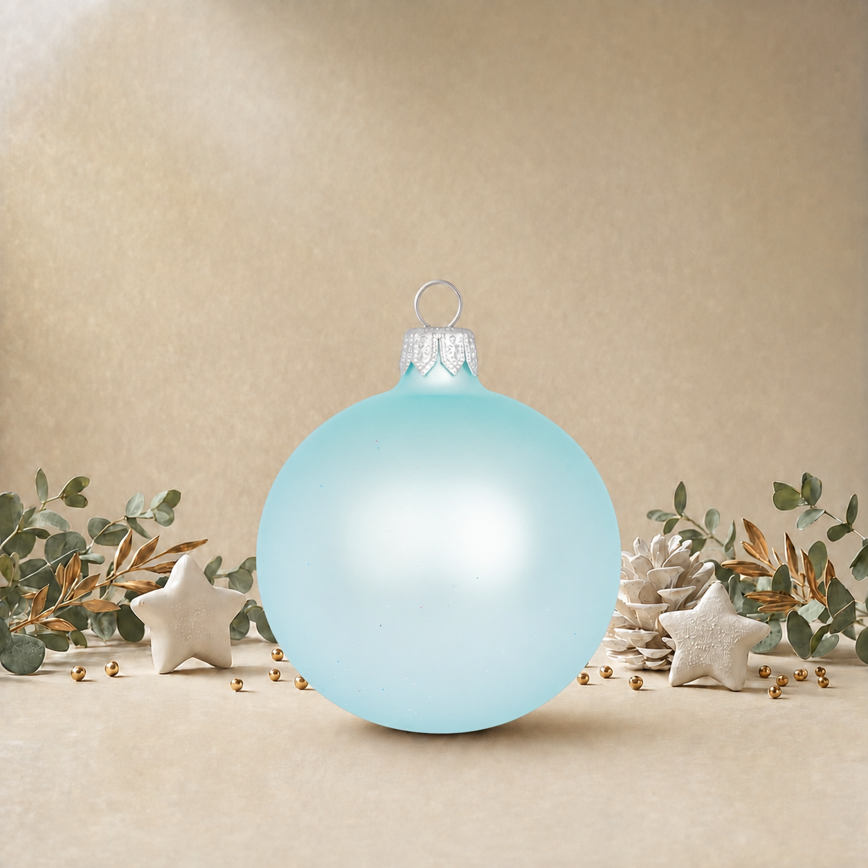 Soft Blue Plain Bauble back