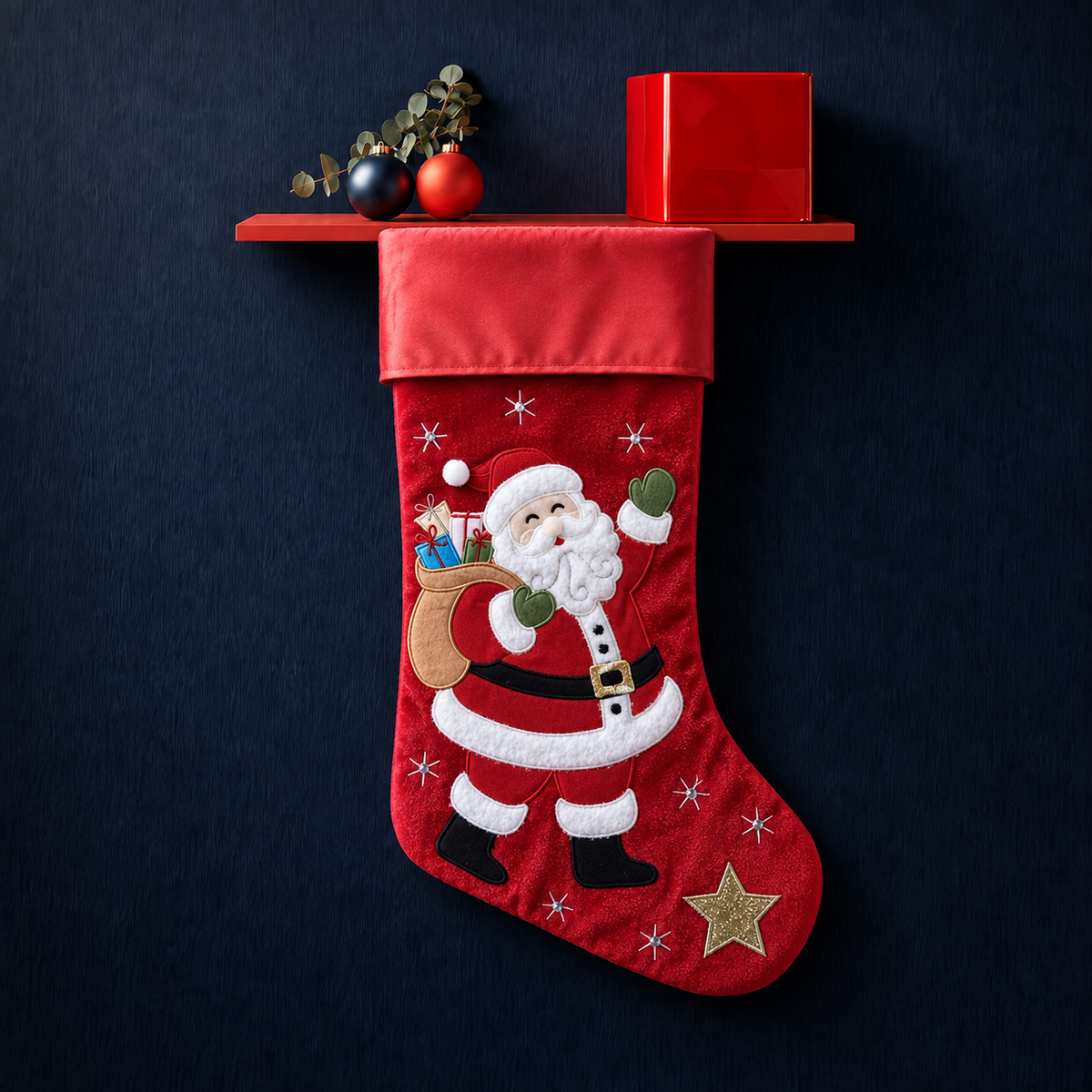 Cheery Santa Stocking