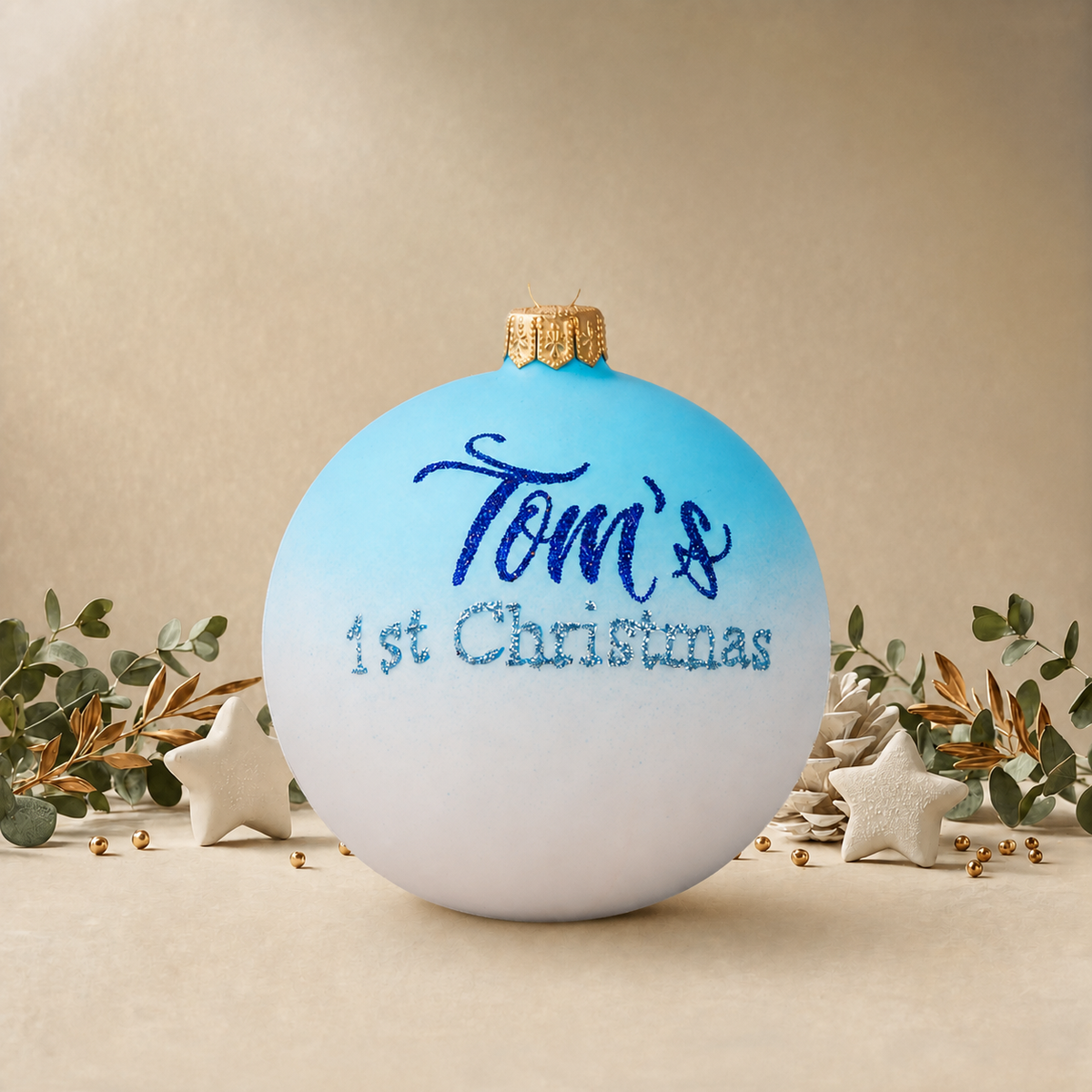 Baby Boy 1st Christmas - Baby Blue front