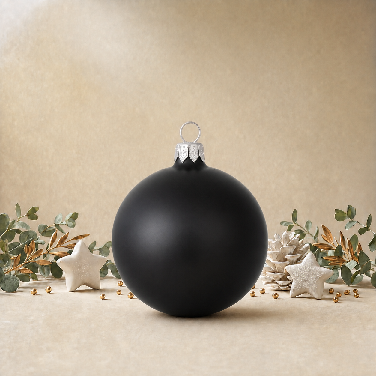 Black Plain Bauble back