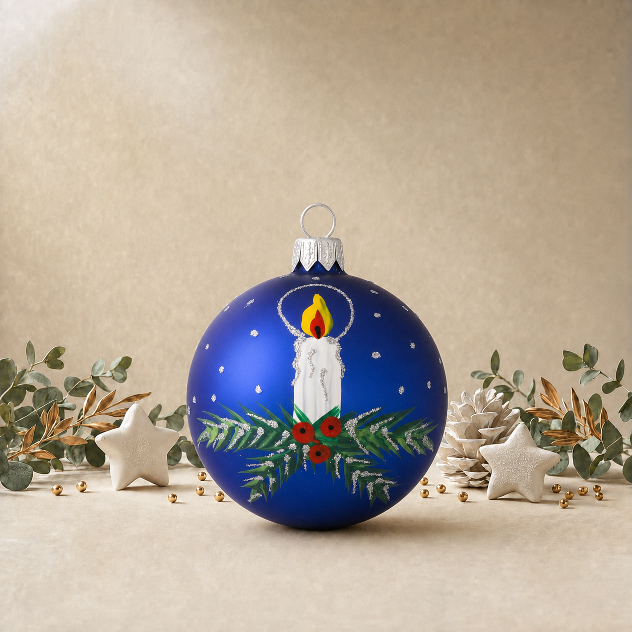 In Loving Memory Candle - Blue back