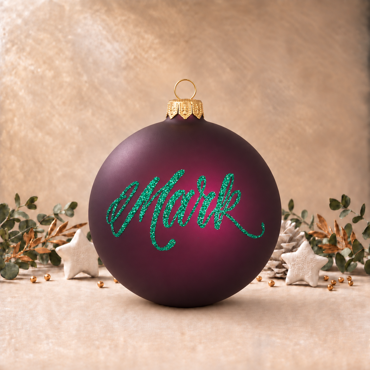 Large Purple Plain Bauble