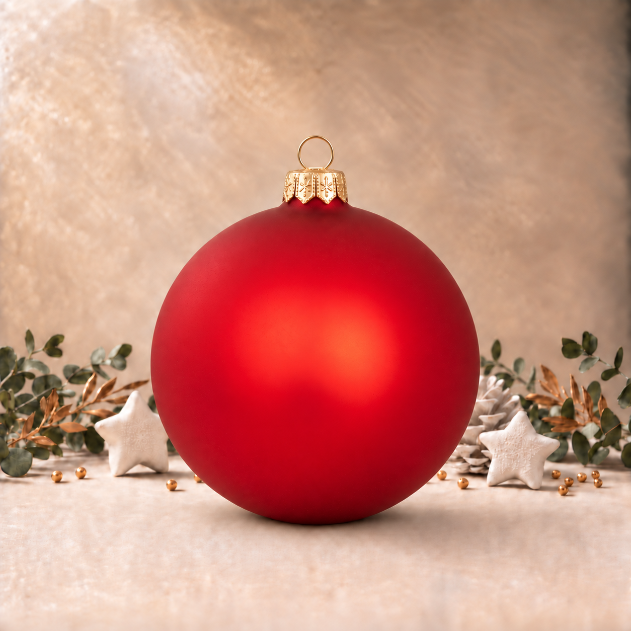 Large Red Plain Bauble