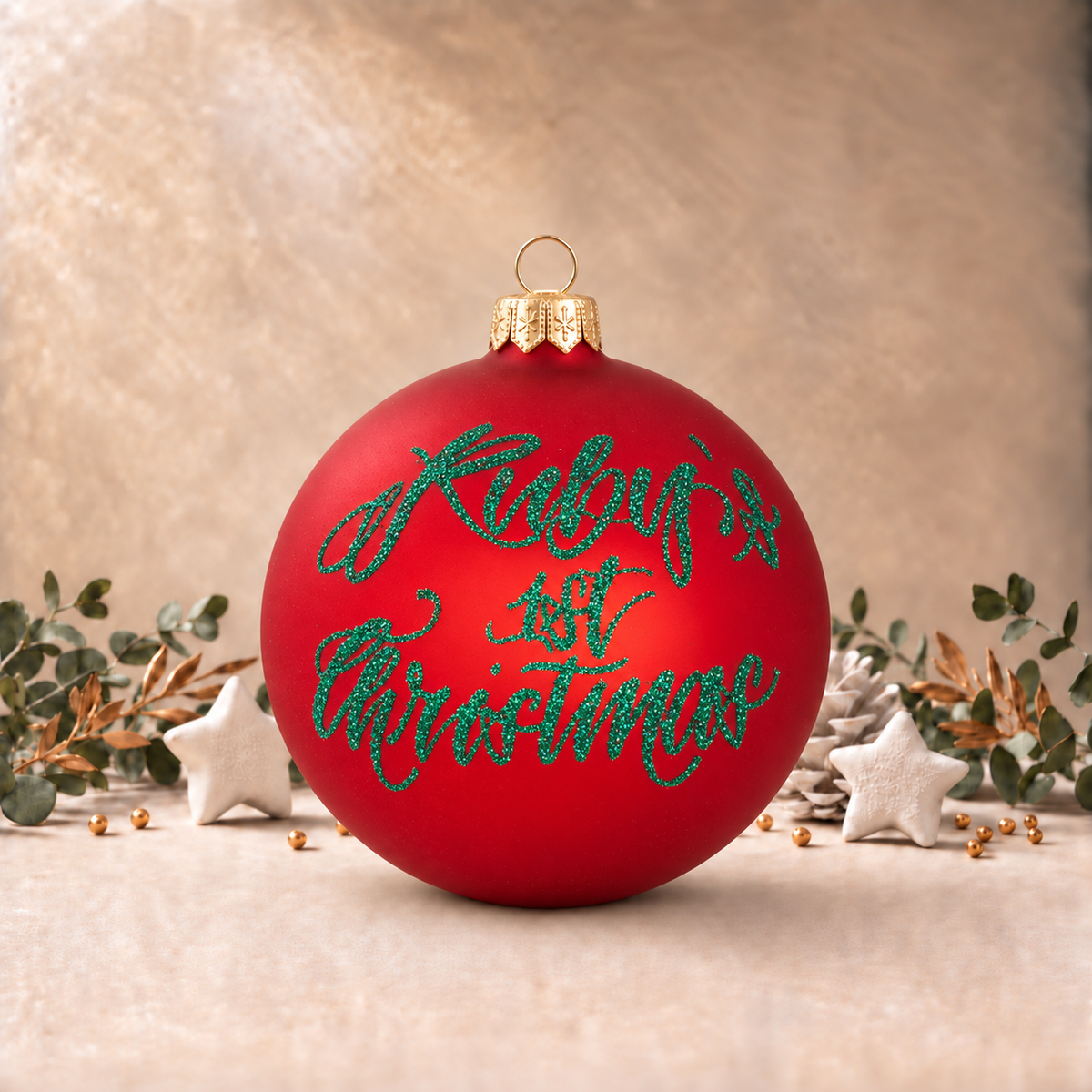 Large Red Plain Bauble