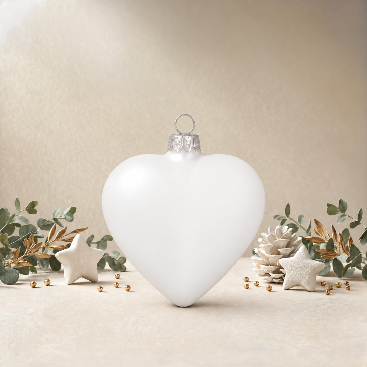 Matte White Heart