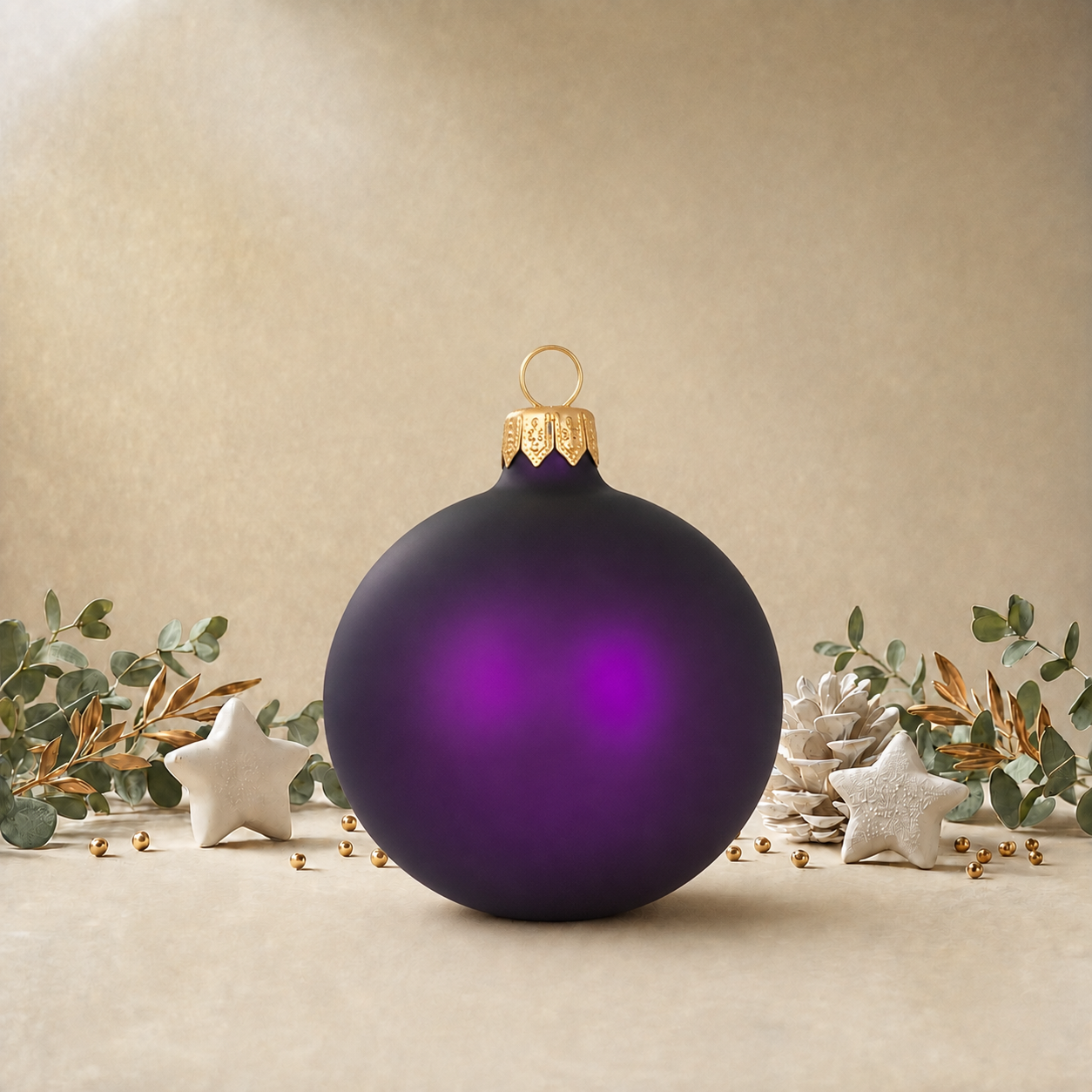 Medium Purple Plain Bauble back