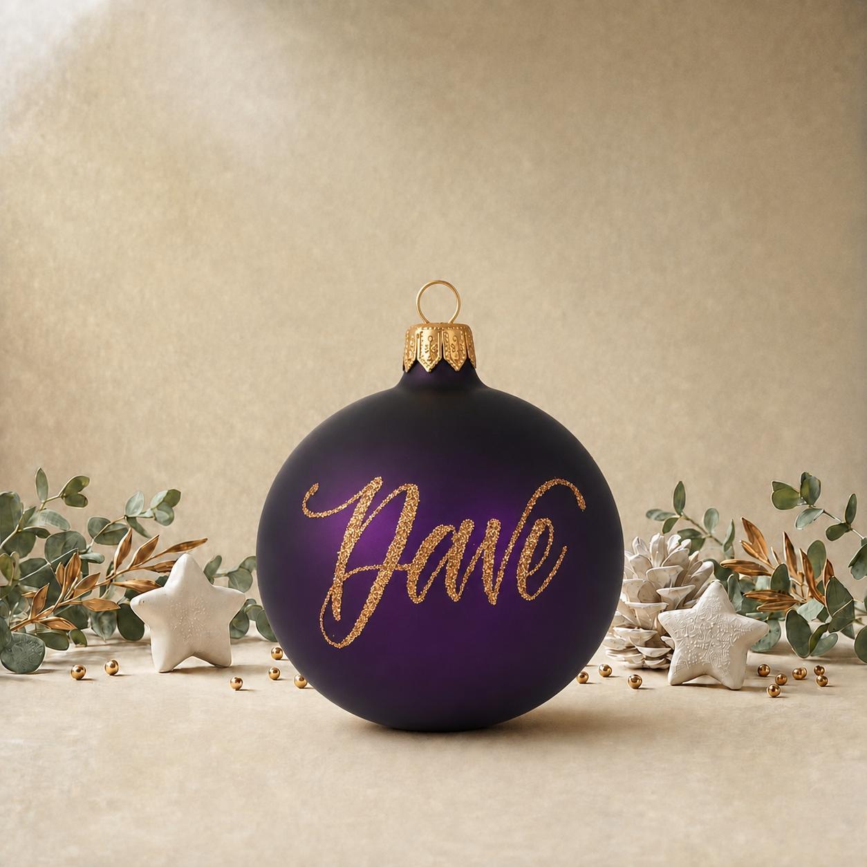 Medium Purple Plain Bauble front