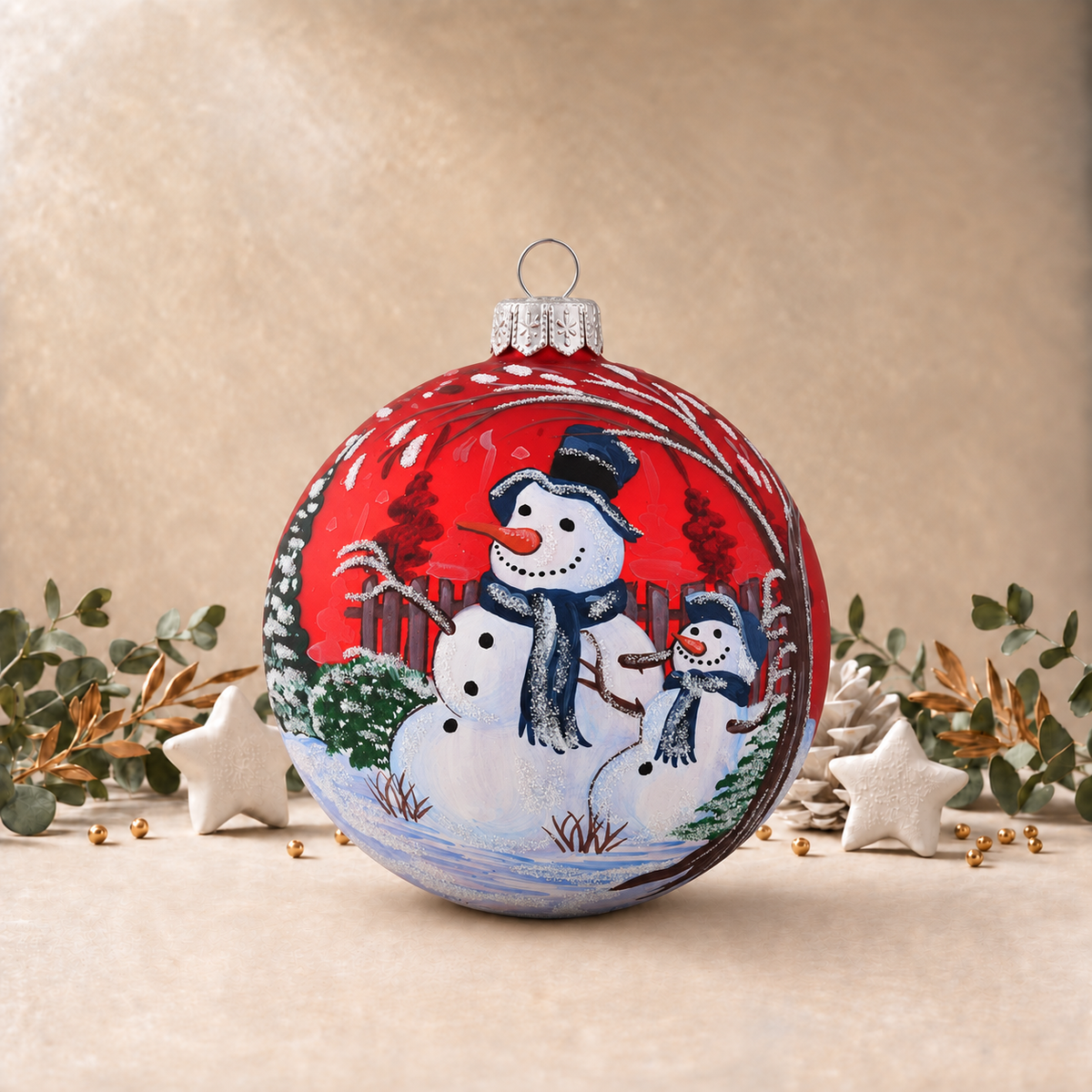 Large Red Snowmen